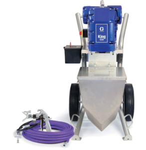 King E50 Zone dangereuse Fluides épais Chariot haute résistance Trémie Sans filtre Pistolet Boyau Flexible Buse