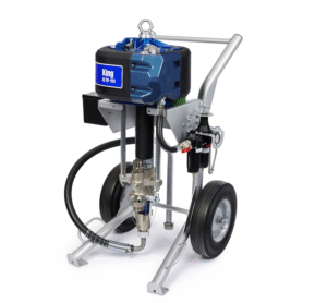 Pulvérisateur King 60:1, filtre intégré, chariot lourd, commandes pneumatiques, kit siphon, XTR-7, flexible de 15 m, flexible souple de 1,8 m