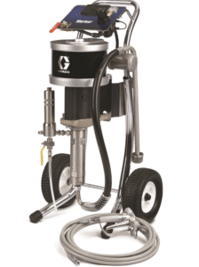 Ensemble de pulvérisation sans air Merkur 36:1 montage sur chariot, pistolet XTR-5, buse 519 XHD, boyau pour liquide de 7,6 m (25 pi), filtre à liquide, vanne de vidange, DataTrak