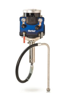 Ensemble de pulvérisation airless à montage mural Merkur 36:1, pistolet XTR-5, buse XHD 519, flexible à fluide de 7,6 m et filtre pour fluide