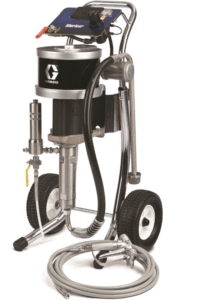 Ensemble de pulvérisation airless Merkur 45:1 montage sur chariot, pistolet XTR-5, buse 519 XHD, flexible à fluide de 7,6 m, filtre pour fluide, DataTrak