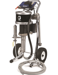 Ensemble de pulvérisation airless Merkur 48:1 montage sur chariot, pistolet XTR-5, buse 519 XHD, flexible à fluide de 7,6 m, filtre pour fluide, DataTrak