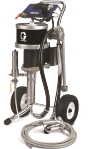 Ensemble de pulvérisation airless Merkur 48:1 montage sur chariot, pistolet XTR-5, buse 519 XHD, flexible à fluide de 7,6 m, filtre pour fluide, vanne de vidange