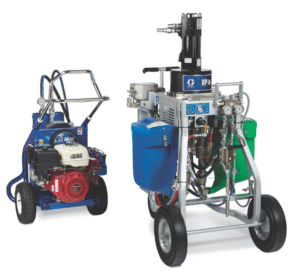 Système de doseur XP50-h avec moteur hydraulique Viscount II, rapport de mélange 2:1, trémie, pistolet XTR