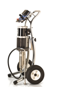 Kit électrostatique Merkur 30:1, débit de fluide de 7,5 l/min (2 gpm), montage sur chariot, pistolet intelligent Pro Xp85 kV, tuyau d’aspiration, filtre à fluide